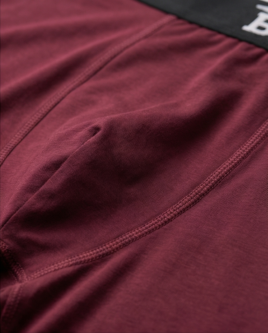 Bordeux Bambus Boxershorts til Herre – Bløde, Åndbare og Komfortable