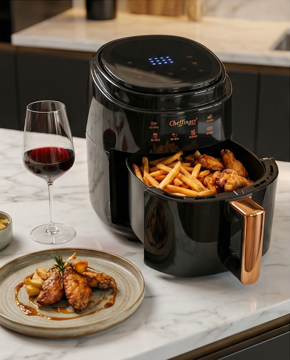 Cheffinger CF-AFRY8 Air Fryer – 8L Digital Varmluftfriture 🍟