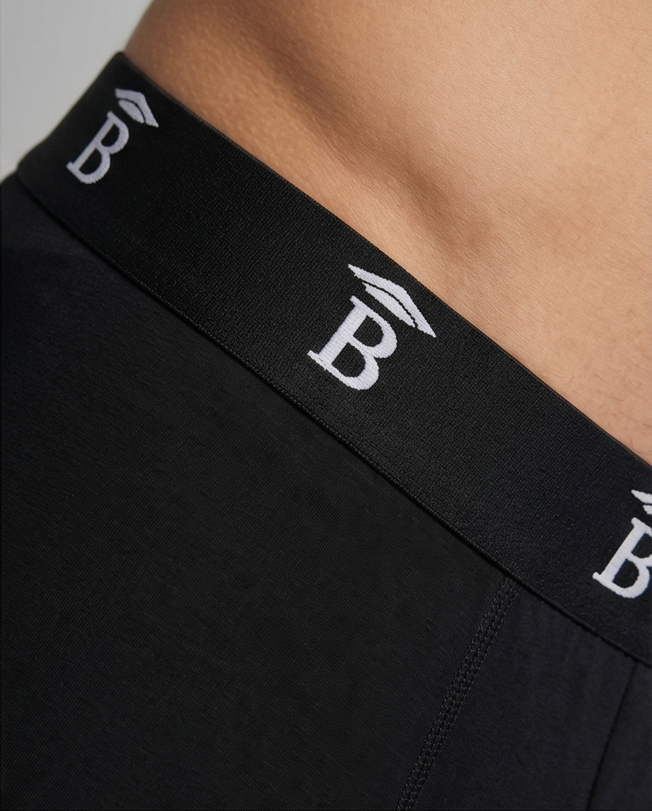 Sort Bambus Boxershorts til Herre – Bløde, Åndbare og Komfortable